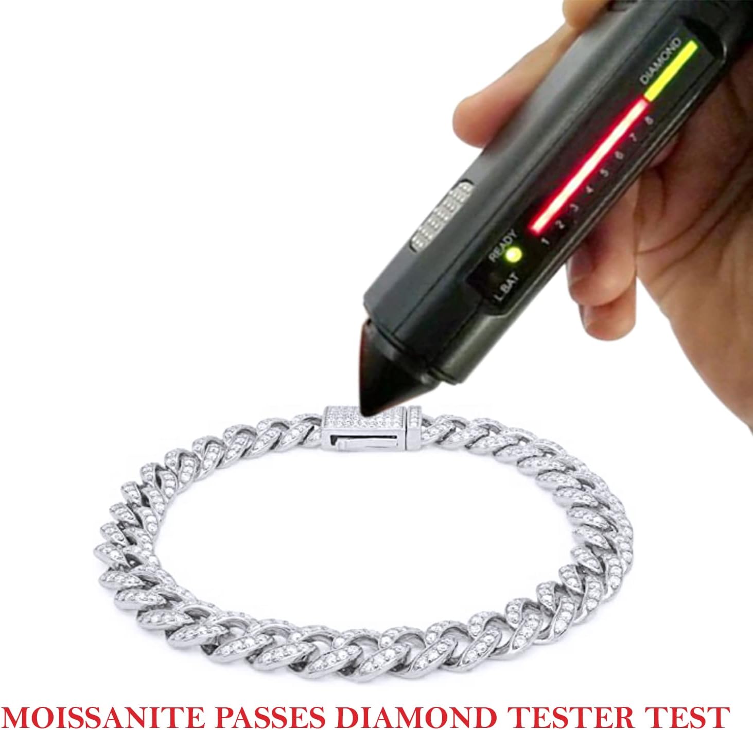 Moissanite Cuban Chain Bracelet