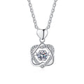 0.5Ct GRA Moissanite Necklace for Women Sparkling Simulated Diamond Pendant Beating Heart S925 Silver Fine Jewelry Gift