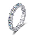 2.5Ct D Color Moissanite Ring for Woman Wedding Jewelry with GRA 925 Sterling Sliver Plated 18K White Gold Wedding Band