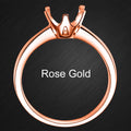 Moissanite Wedding Ring Real 18K Rose Gold 4.5 Carat 8X12Mm Oval Cut Jewelry Women for Engagement Proposal Romantic